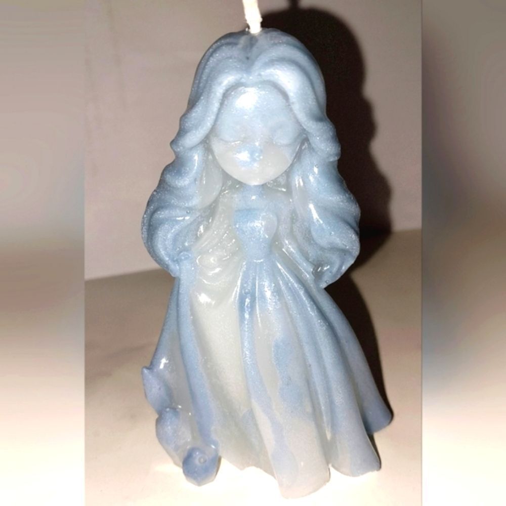 Hand crafted limited edition whimsical princess candle
